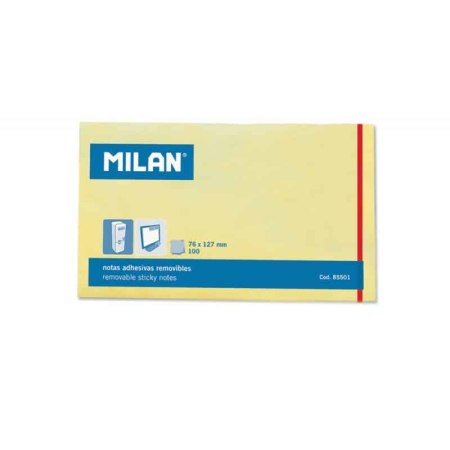 Notes, Post-it si cuburi de hârtie - Bloc notes adeziv 125x75 Galben Pal Milan