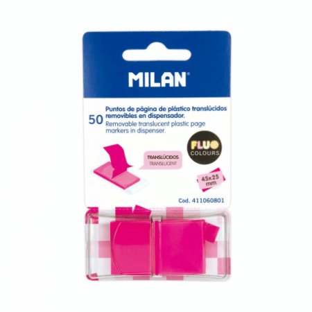 Notes, Post-it si cuburi de hârtie - Bloc notes adeziv index 45x25 roz MILAN