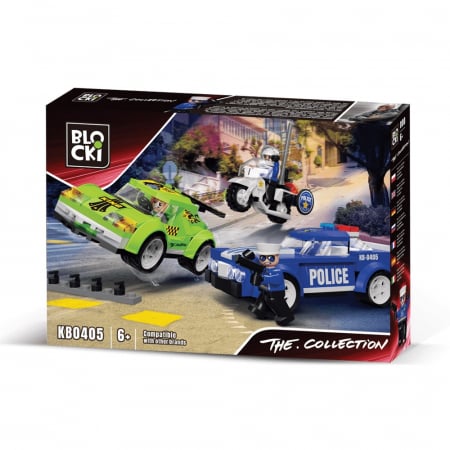 Seturi de construcție - Blocki Collection, Urmarire Cu Masina Politiei, 299 Piese