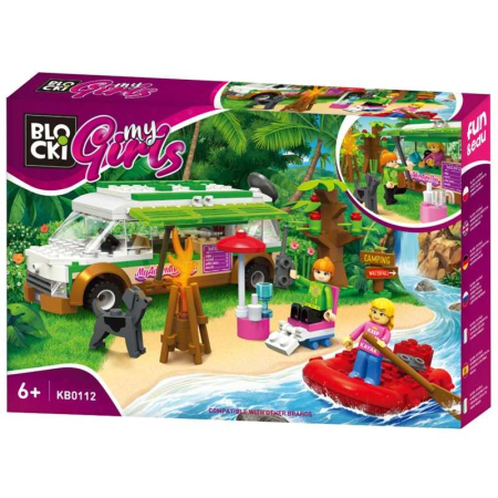 Jocuri și jucării fete - Blocki My Girls, Rulota camping