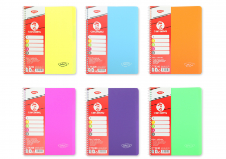 Caiet A4 5 subiecte 200 file Coperta Plastic