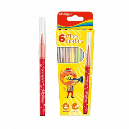 Carioci - Carioca 6 culori Keyroad Washable, KR971588