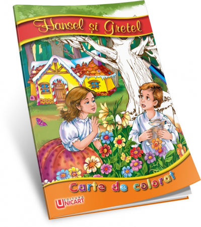 Cărți de colorat - Carte de colorat - Hansel si Gretel
