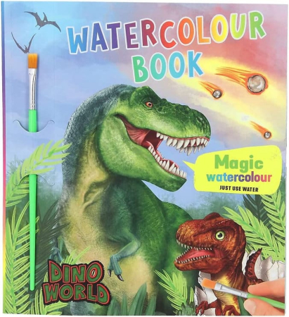 Cărți de colorat - Carte magica cu acuarela Dino World
