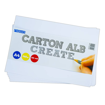 Hârtie & Carton Color - Carton alb A4, 140g, 100 coli/set
