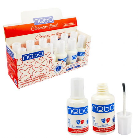 Instrumente de scris și corectură - Corector fluid, 12 ml - NEBO
