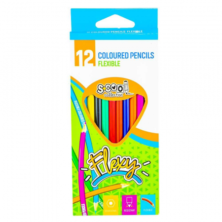 Creioane Color - Creioane color, flexibile, 12 culori/set