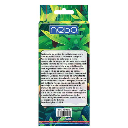 Creioane color, hexagonale, 24 culori - NEBO [1]