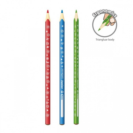 Creioane colorate Keyroad, triunghiulare, 18 culori [1]