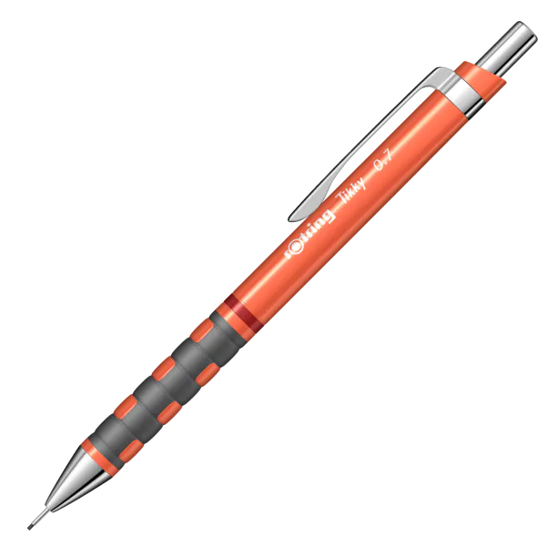 Instrumente de scris și corectură - Creion mecanic Rotring Tikky, 0.7 mm, corp portocaliu