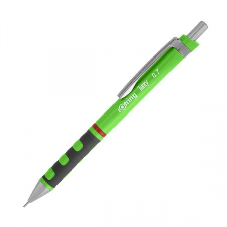 Instrumente de scris și corectură - Creion mecanic Rotring Tikky, 0.7 mm, corp verde