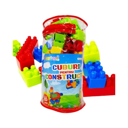 Jucării pentru bebeluși - Cuburi 65 piese - ROBEN