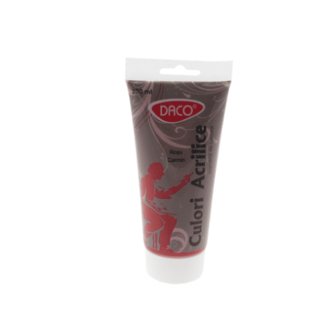 Culori Acrilice - Culori Acril 200ml Rosu Carmin Daco