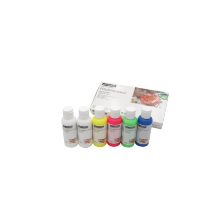 Culori Acrilice - Culori acrilice pentru tehnica de pictura pouring 6x100ml/tub