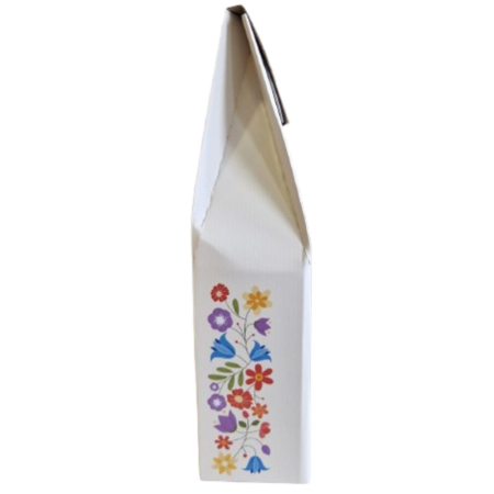 Cutie cadou carton ondulat model floral colorat 300x98x395 [2]