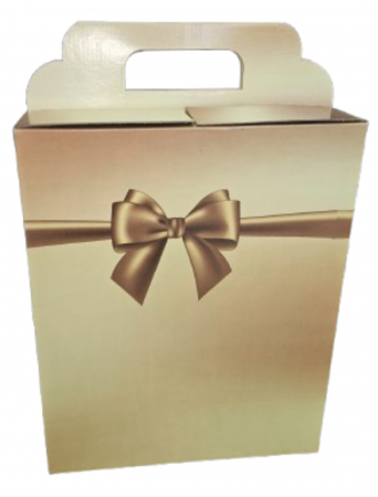 Cutii carton ambalaj si depozitare - Cutie Carton Cadou Auriu All Season 260x135x325 mm