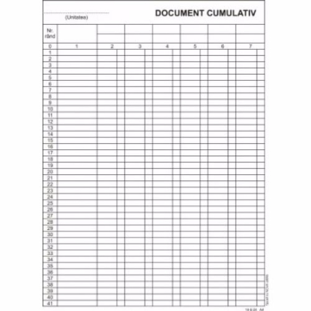 Tipizate - Document cumulativ A4 vertical