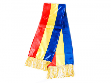 Steaguri si Tricolor România/UE - Esarfa fular tricolora satin