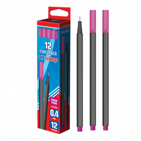 Instrumente de scris și corectură - Fineliner roz, 0.4mm - OFFISHOP