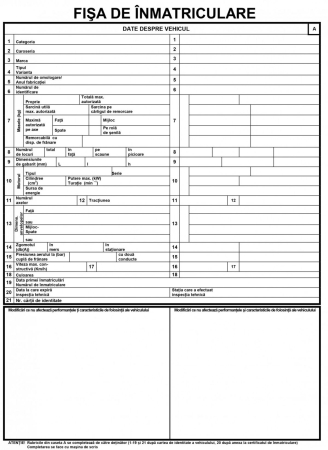 Producție Proprie - Fisa de inmatriculare set/100 ( Dany Cris )