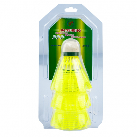 Jocuri și jucării - Fluturasi badminton din plastic, 3 buc/set