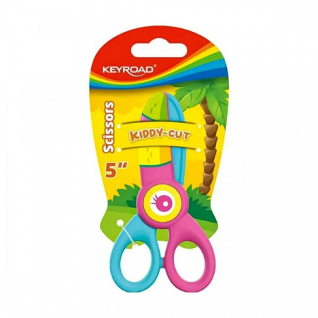 Rechizite școlare - Foarfeca Keyroad Kiddy-Cut, 12.5cm, plastic, multicolora
