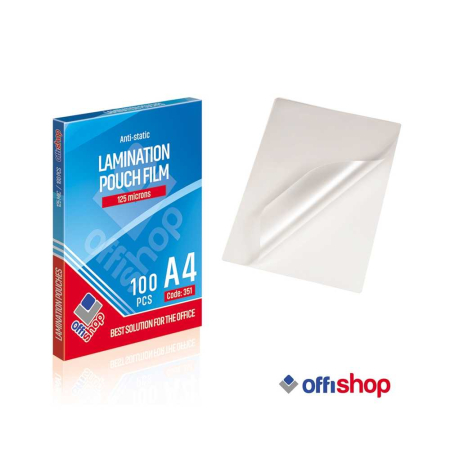 Aparate de laminat și accesorii - Folie laminare A4, 100mic, 100 buc/top - OFFISHOP
