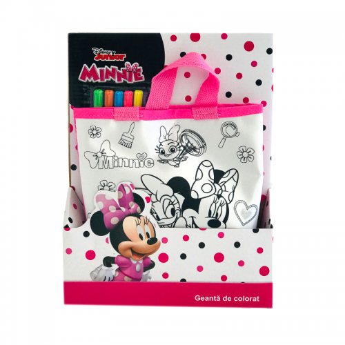 Coloreaza, picteaza si modeleaza - Geanta de colorat - Minnie
