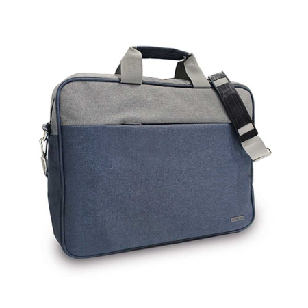 Genți și rucsacuri pentru laptop și birou - Geanta laptop, albastru/gri, 39x7x30 cm - OFFISHOP