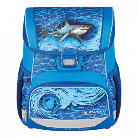 Reduceri - Ghiozdan scolar neechipat Loop, Blue Shark, 37x31x22