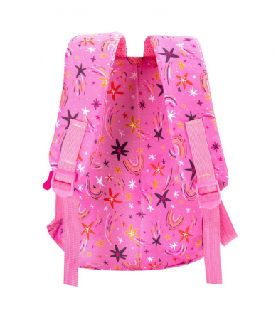 Ghiozdan Scolar Mesco 38cm 4 compartimente, Stars, Roz [1]