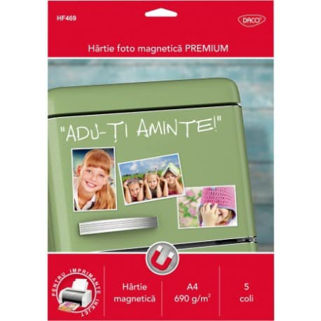 Hartie Foto - Hartie Foto Magnetica A4 690g 5coli Daco (HF469)