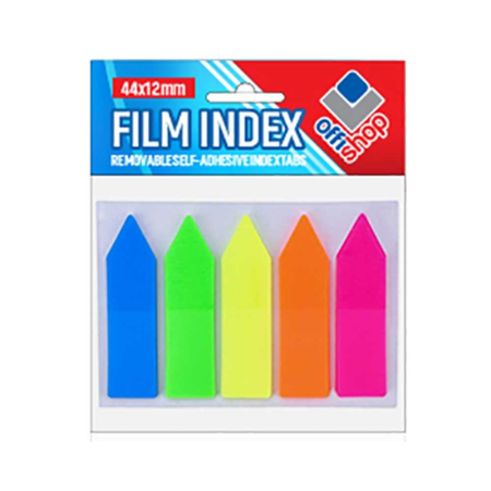 Notes, Post-it si cuburi de hârtie - Indecsi adeziv sageata, 5 culori, 45x12mm, 100/set - OFFISHOP