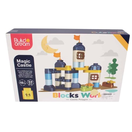 Reduceri - Joc constructii, Castelul magic, 34 piese maxi