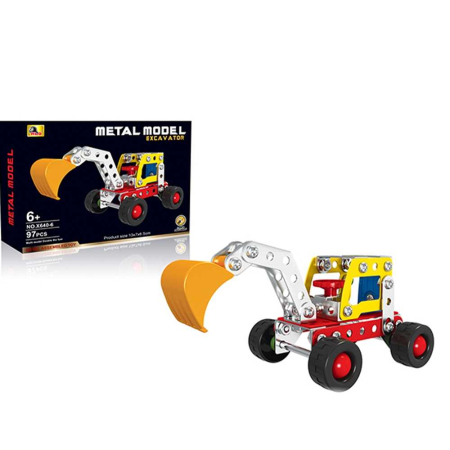 Seturi de construcție - Joc Constructii Metal  Excavator