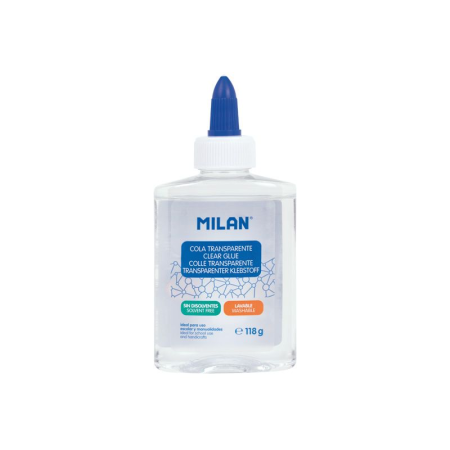 Lipici și aracet școlar - Lipici lichid transparent 118g Milan