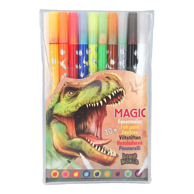 Reduceri - Carioci Magic Marker Set 9 bucati Dino World