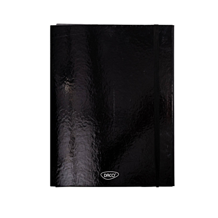 Mape de birou si portdocumente - Mapa A4 cu elastic, carton laminat, cotor 3 cm, Negru