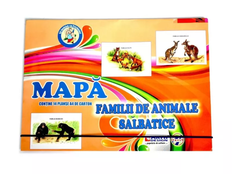 Planse didactice - Mapa Animale Salbatice