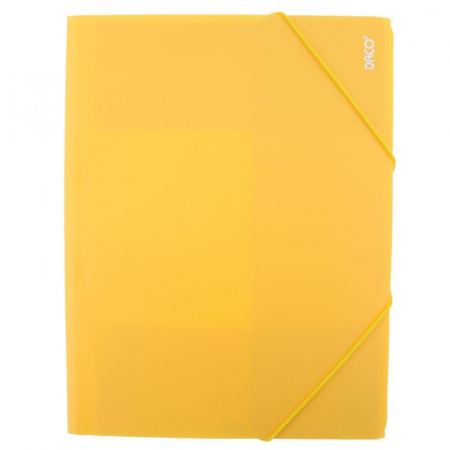 Mape de birou si portdocumente - Mapa plastic cu elastic A4 Galben DACO