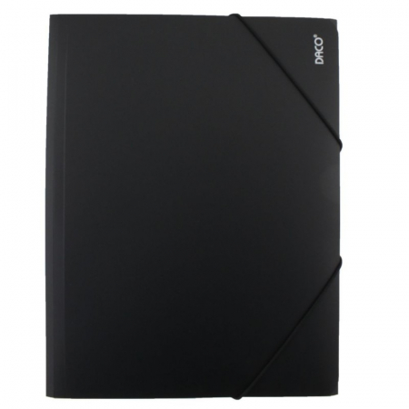 Mape de birou si portdocumente - Mapa plastic cu elastic A4 Negru DACO