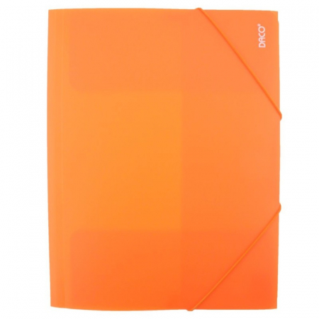 Mape de birou si portdocumente - Mapa plastic cu elastic A4 Portocaliu DACO