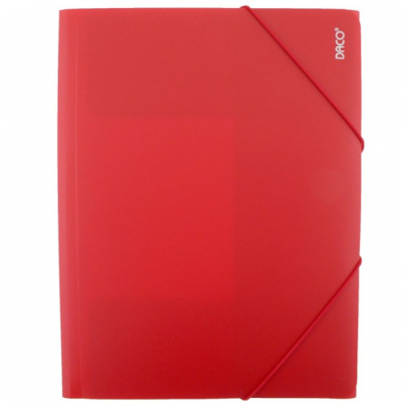 Mape de birou si portdocumente - Mapa plastic cu elastic A4 Rosu DACO