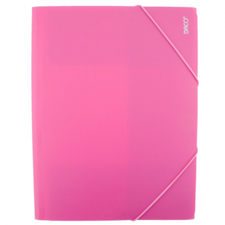 Mape de birou si portdocumente - Mapa plastic cu elastic A4 Roz DACO