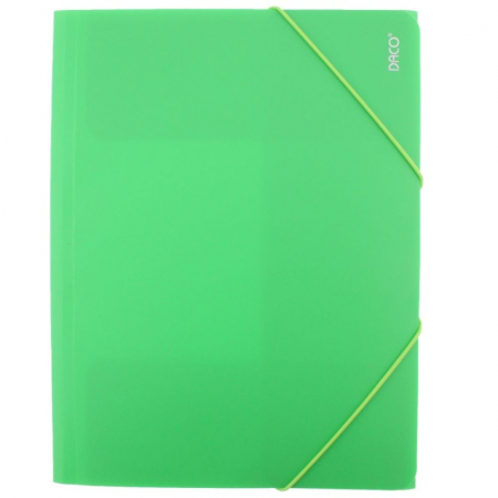 Mape de birou si portdocumente - Mapa plastic cu elastic A4 Verde deschis DACO