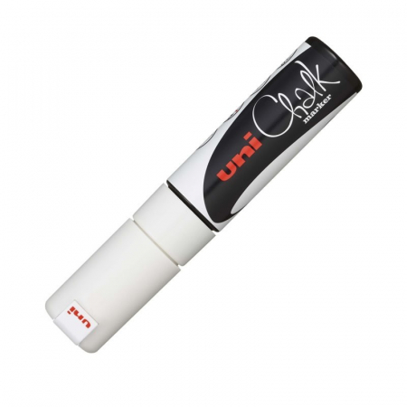 Reduceri - Marker creta lichida UNI Chalk, 8mm, ALB