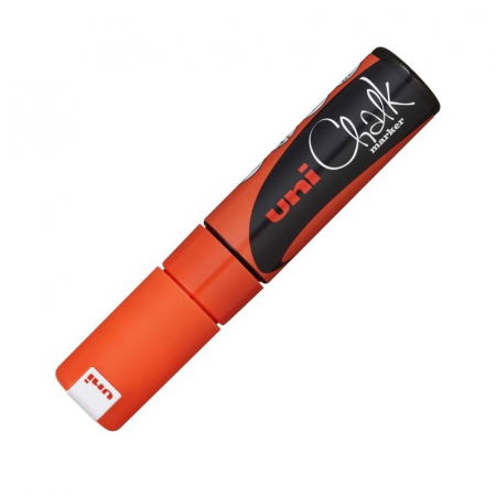 Reduceri - Marker creta lichida UNI Chalk, 8mm, ORANGE FLUO
