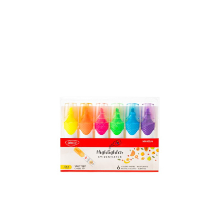 Evidențiatoare - Marker Evidentiator Set 6 Parfumat Daco