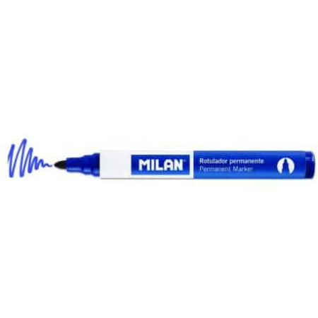 Reduceri - Marker Permanent MILAN Varf Rotund Albastru