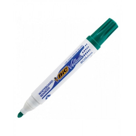 Instrumente de scris și corectură - Marker tabla Bic Velleda Verde, varf rotund, 2.5mm